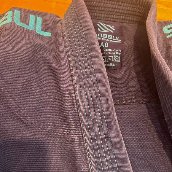 Sanabul 100% Cotton Essential Jiu Jitsu BJJ Gi - Navy w/ Blue Accents - A0 - Picture 4 of 4